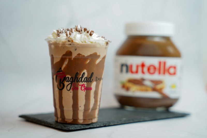 ميلك شيك نوتيلا لوتس