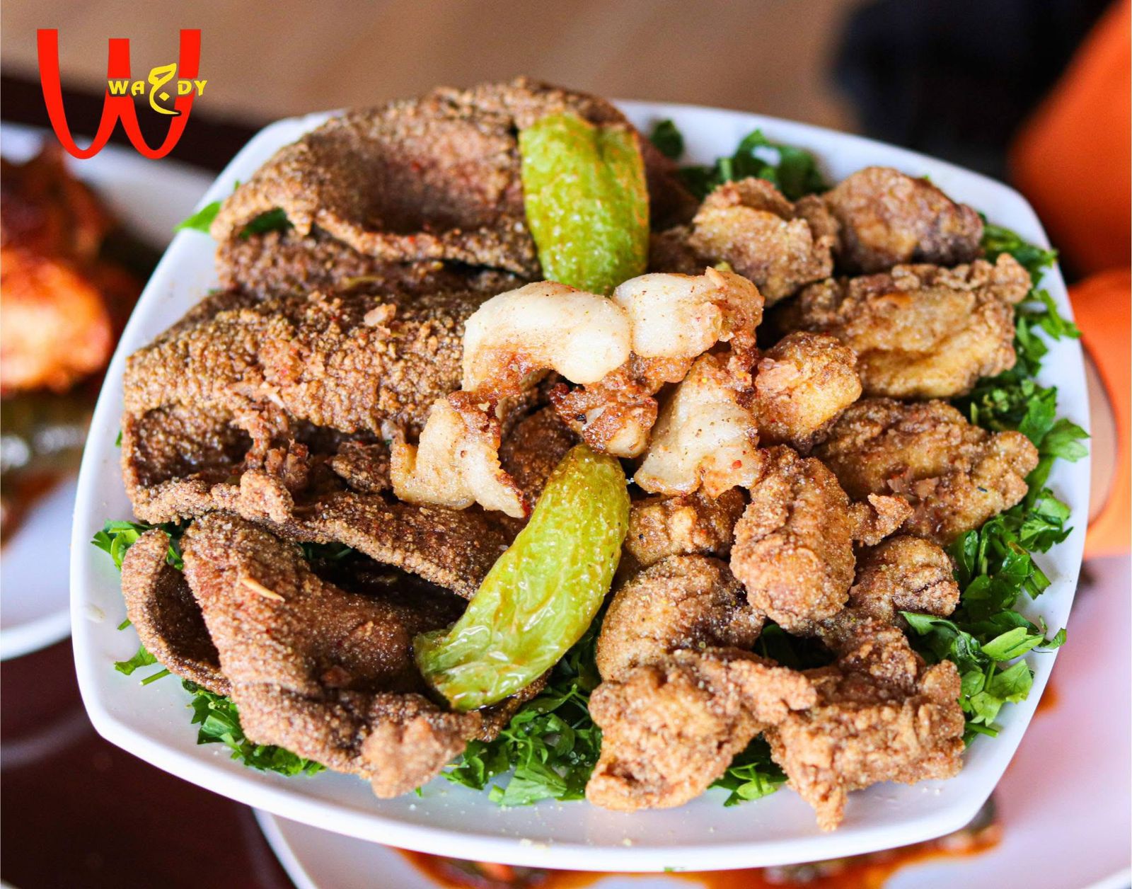 كبدة + مخ + أرز